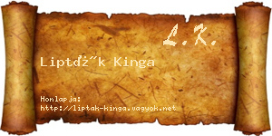 Lipták Kinga névjegykártya